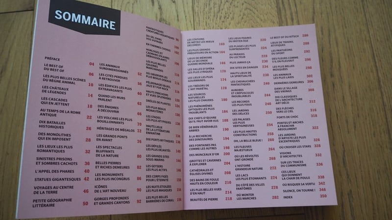 Un sommaire bien complet et varié