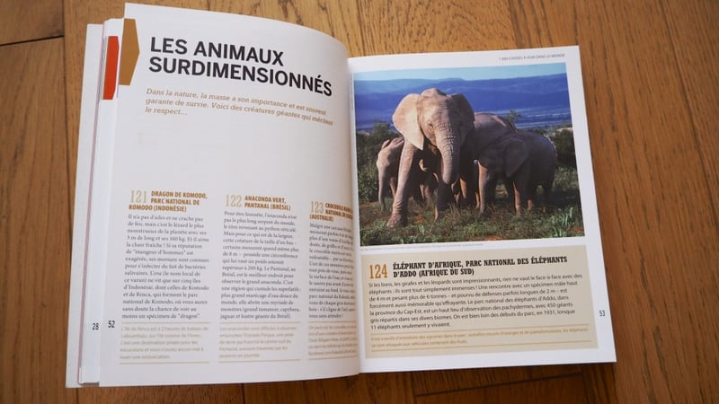 De belles images avec des textes courts qui donnent envie