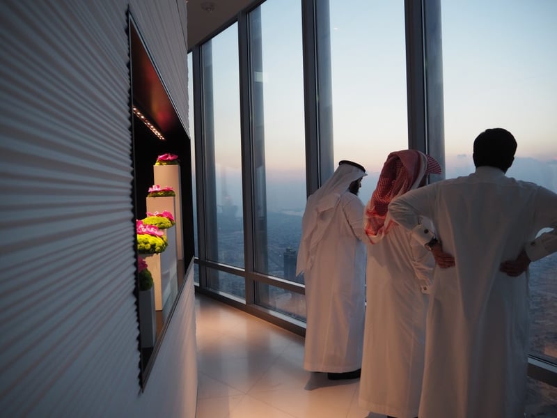 Des dubaïotes admirent la vue