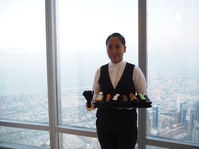 Un accueil très soigné avec boissons et petits fours