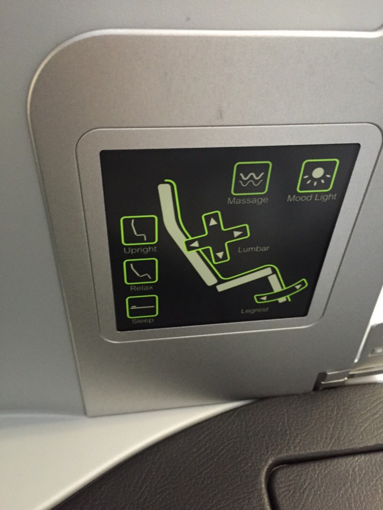 La console pour mon siège ... vous noterez le mode massage ^^